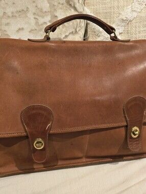 VINTAGE COACH, Classic Brown Leather Briefcase - Men